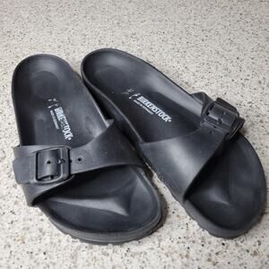 Birkenstock Madrid Essentials Womens Single Strap Black EVA Sandal✨️40 (9/9.5)